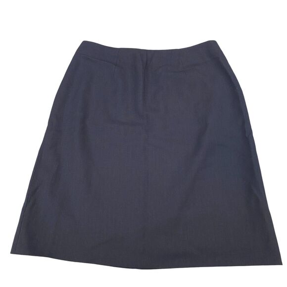 Brooks Brothers Tollegno 1900 Skirt Womens 8 Navy Wool Merino Extrafine- Lined - Picture 4 of 16